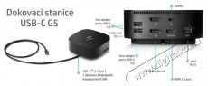 HP USB-C G5 Dock Iroda és számítástechnika - Notebook kiegészítő - USB hub / elosztó - 503348
