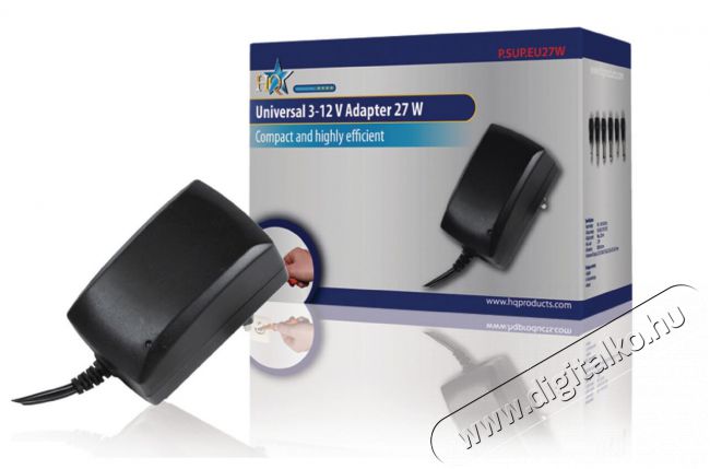 HQ P.SUP.EU27W UNIVERZÁLIS HÁLÓZATI ADAPTER Háztartás / Otthon / Kültér - Világítás / elektromosság - Hálózati elosztó / hosszabbító / adapter - 340722