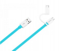 Huawei AP55S microUSB és Type-C adatkábel - kék Tv kiegészítők - Kábel / csatlakozó - USB kábel - 343098