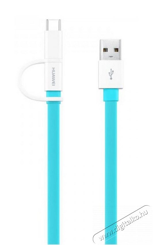 Huawei AP55S microUSB és Type-C adatkábel - kék Tv kiegészítők - Kábel / csatlakozó - USB kábel - 343098