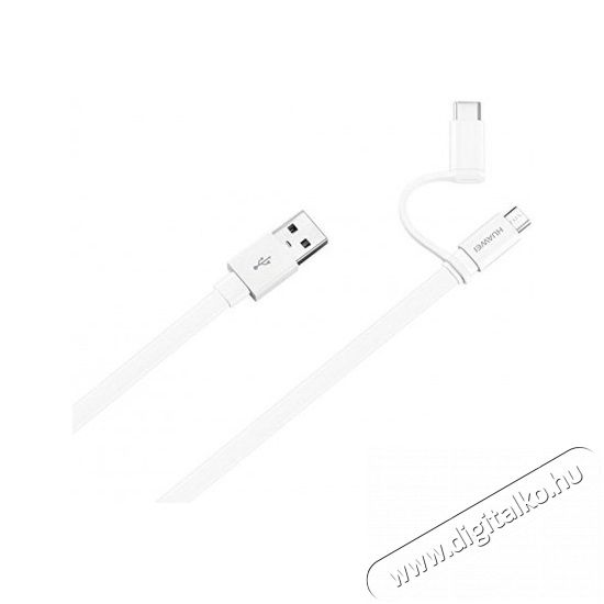 Huawei AP55S MICRO USB&TYPE C CABLE adatkábel - fehér Mobil / Kommunikáció / Smart - Mobiltelefon kiegészítő / tok - Kábel / átalakító - 343099