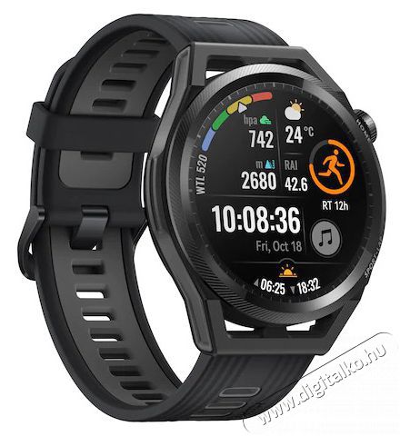 Huawei Watch GT Runner (46mm) szilikon pántos okosóra - fekete Mobil / Kommunikáció / Smart - Okos eszköz - Okosóra - 380601