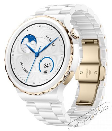 Huawei Watch GT 3 Pro (43mm) Feh&eacute;r, f&eacute;m p&aacute;ntos okos&oacute;ra Mobil / Kommunik&aacute;ci&oacute; / Smart - Okos eszk&ouml;z - Okos&oacute;ra - 385613