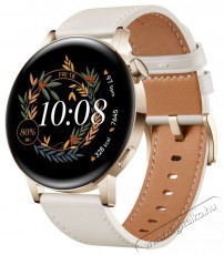 Huawei Watch GT 3 (42mm) bőr pántos fehér okosóra Mobil / Kommunikáció / Smart - Okos eszköz - Okosóra - 391987