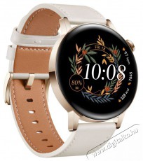 Huawei Watch GT 3 (42mm) bőr pántos fehér okosóra Mobil / Kommunikáció / Smart - Okos eszköz - Okosóra - 391987