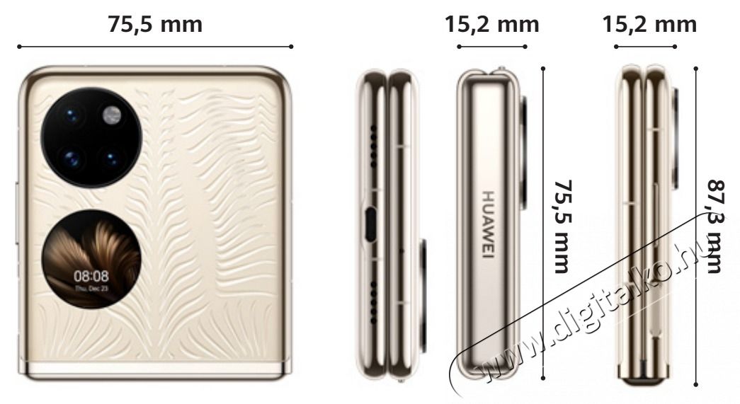 Huawei P50 Pocket 6,9 LTE 8/256GB DualSIM feh&eacute;r okostelefon Egy&eacute;b - Nem forgalmazzuk ! - 432209