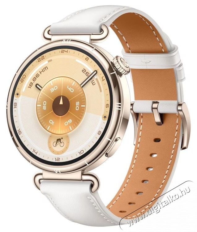 Huawei Watch GT 6 okos&oacute;ra, 41MM, Gold Stainless Steel Case, White Composite Leather Strap Mobil / Kommunik&aacute;ci&oacute; / Smart - Okos eszk&ouml;z - Okos&oacute;ra - 533523