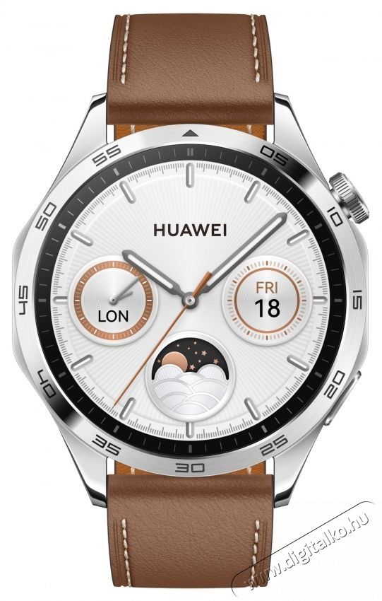 Huawei Watch GT 4 Okos&oacute;ra, 46 mm, barna bőr sz&iacute;j Mobil / Kommunik&aacute;ci&oacute; / Smart - Okos eszk&ouml;z - Okos&oacute;ra - 536885