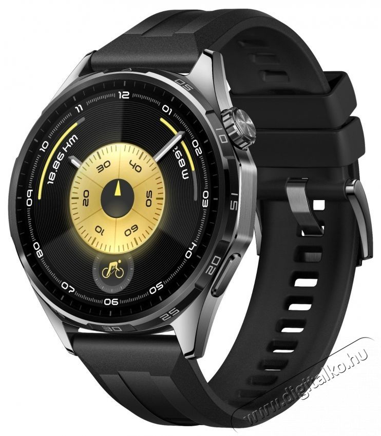 Huawei Watch GT 6 okos&oacute;ra, 46MM, Black Stainless Steel Case, Black Fluoroelastomer Strap Mobil / Kommunik&aacute;ci&oacute; / Smart - Okos eszk&ouml;z - Okos&oacute;ra - 533516