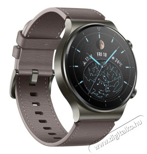 Huawei Watch GT 2 Pro okosóra - szürke barna bőrszíjjal Mobil / Kommunikáció / Smart - Okos eszköz - Okosóra - 371452