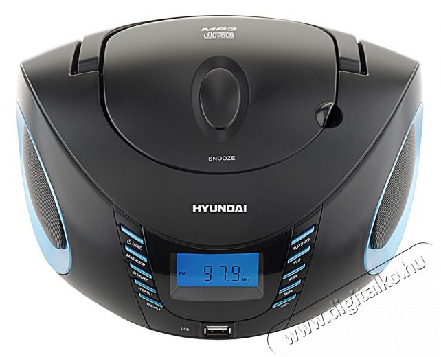 Hyundai TRC182ADRU3BBL hordozható CD-s rádiómagnó - fekete/kék Audio-Video / Hifi / Multimédia - Hordozható CD / DVD / Multimédia készülék - Hordozható CD / Multimédia rádiómagnó / Boombox - 291764