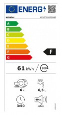 Hyundai DTC657DW8F mosogatógép Konyhai termékek - Mosogatógép - Normál (60cm) szabadonálló mosogatógép - 372836