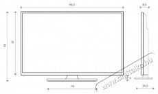 Hyundai FLM 43TS349 SMART televízió Televíziók - LED televízió - 1080p Full HD felbontású - 500645