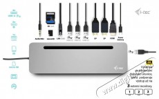 i-tec USB-C Metal Ergonomic 4K 3x Display Docking Station, Power Delivery 100W Iroda és számítástechnika - Notebook kiegészítő - USB hub / elosztó - 503351
