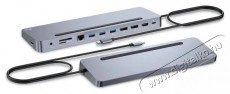 i-tec USB-C Metal Ergonomic 4K 3x Display Docking Station, Power Delivery 100W Iroda és számítástechnika - Notebook kiegészítő - USB hub / elosztó - 503351