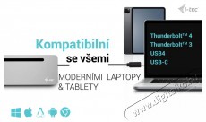 i-tec USB-C Metal Ergonomic 4K 3x Display Docking Station, Power Delivery 100W Iroda és számítástechnika - Notebook kiegészítő - USB hub / elosztó - 503351