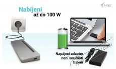 i-tec USB-C Metal Ergonomic 4K 3x Display Docking Station, Power Delivery 100W Iroda és számítástechnika - Notebook kiegészítő - USB hub / elosztó - 503351