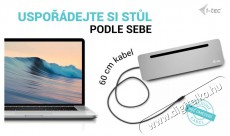 i-tec USB-C Metal Ergonomic 4K 3x Display Docking Station, Power Delivery 100W Iroda és számítástechnika - Notebook kiegészítő - USB hub / elosztó - 503351