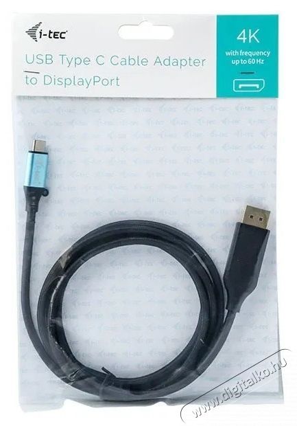 i-tec USB-C DisplayPort video &aacute;talak&iacute;t&oacute; 4K / 60Hz   200cm k&aacute;bel &aacute;talak&iacute;t&oacute; USB-C &eacute;s DISPLAYPORT Tv kieg&eacute;sz&iacute;tők - K&aacute;bel / csatlakoz&oacute; - Csatlakoz&oacute; / eloszt&oacute; / &aacute;talak&iacute;t&oacute; - 531853