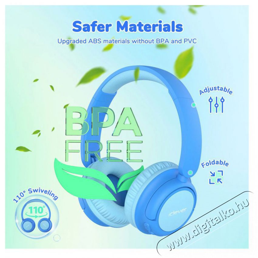 iClever BTH22 Blue Audio-Video / Hifi / Multim&eacute;dia - F&uuml;l &eacute;s Fejhallgat&oacute;k - Fejhallgat&oacute; - 518787