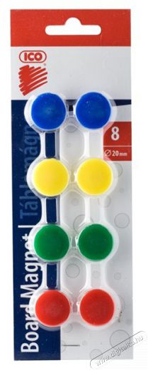 ICO 20mm 8db 4 féle színű színes táblamágnes Iroda és számítástechnika - Egyéb számítástechnikai termék - 406919