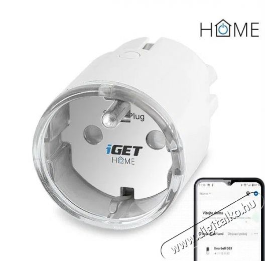 iGET  HOME Power 1 Fogyasztásmérő okos WiFi konnektor, 230 V, 3680 W Háztartás / Otthon / Kültér - Okos otthon - Okos konnektor - 522102