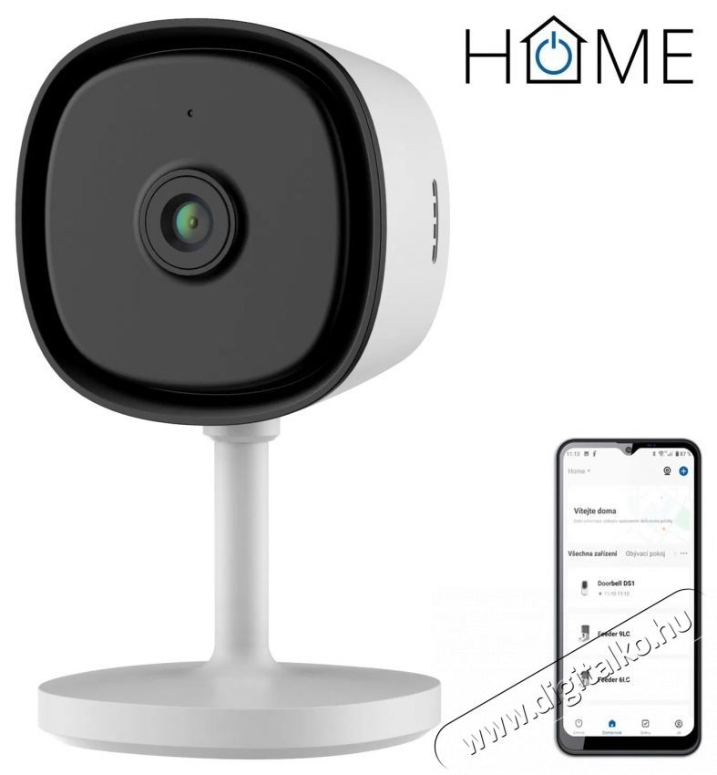 iGET  HOME Camera CS1 White - belt&eacute;ri, FullHD, hang- &eacute;s mozg&aacute;s&eacute;rz&eacute;kelő, &eacute;jjell&aacute;t&aacute;s H&aacute;ztart&aacute;s / Otthon / K&uuml;lt&eacute;r - Biztons&aacute;gtechnika - Biztons&aacute;gi kamera - 532621