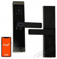 IKONKA  KIK KX3853 Érintőbillentyűzetes kódzár + ujjlenyomat-olvasó, Bluetooth, fekete Háztartás / Otthon / Kültér - Biztonságtechnika - Nyitásérzékelő - 519515