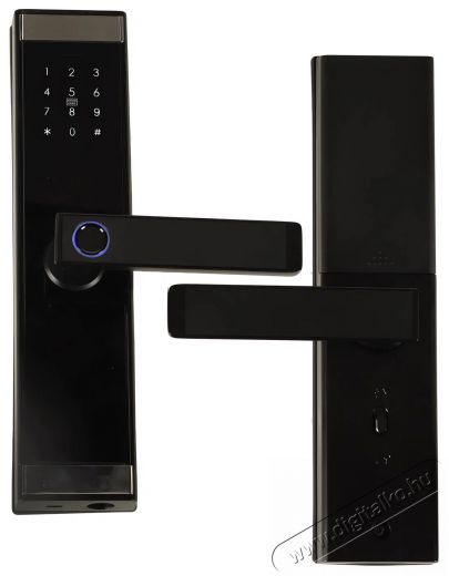 IKONKA  KIK KX3853 Érintőbillentyűzetes kódzár + ujjlenyomat-olvasó, Bluetooth, fekete Háztartás / Otthon / Kültér - Biztonságtechnika - Nyitásérzékelő - 519515
