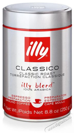 ILLY CLASSICO, őrölt, 250g Konyhai termékek - Kávéfőző / kávéörlő / kiegészítő - Kávé kapszula / pod / szemes / őrölt kávé - 503698