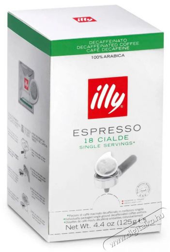 ILLY kávépárna, koffeinmentes, 18 adag Konyhai termékek - Kávéfőző / kávéörlő / kiegészítő - Kávé kapszula / pod / szemes / őrölt kávé - 503717