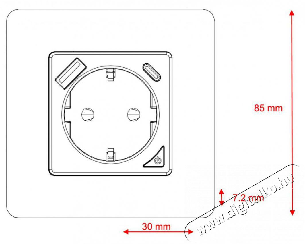 IMMAX NEO Konnektor, belt&eacute;ri, f&ouml;ldelt, E t&iacute;pus, 1&times; USB, 1&times; USB-C, PD 20 W, Zigbee H&aacute;ztart&aacute;s / Otthon / K&uuml;lt&eacute;r - Okos otthon - Okos konnektor - 508174