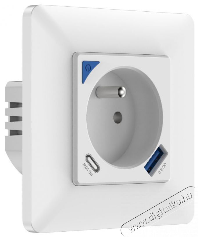 IMMAX NEO Konnektor, belt&eacute;ri, f&ouml;ldelt, E t&iacute;pus, 1&times; USB, 1&times; USB-C, PD 20 W, Zigbee H&aacute;ztart&aacute;s / Otthon / K&uuml;lt&eacute;r - Okos otthon - Okos konnektor - 508174