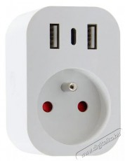 IMMAX NEO Konnektor, beltéri, földelt, E típus, 2× USB, 1× USB-C, Zigbee Háztartás / Otthon / Kültér - Okos otthon - Okos konnektor - 508172