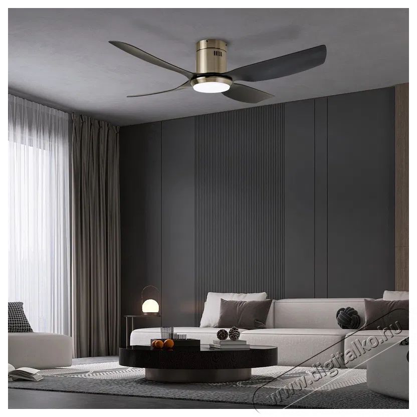 IMMAX NEO LITE PURE Smart LED ventil&aacute;toros l&aacute;mpa, Tuya, WiFi, ez&uuml;st / fekete H&aacute;ztart&aacute;s / Otthon / K&uuml;lt&eacute;r - Vil&aacute;g&iacute;t&aacute;s / elektromoss&aacute;g - Fali / mennyezeti l&aacute;mpa - 511989