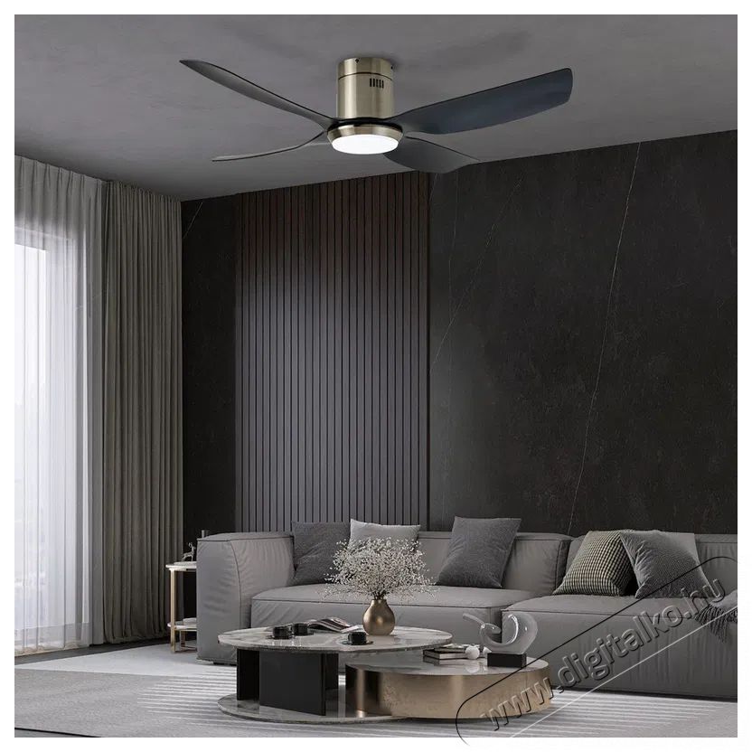 IMMAX NEO LITE PURE Smart LED ventil&aacute;toros l&aacute;mpa, Tuya, WiFi, ez&uuml;st / fekete H&aacute;ztart&aacute;s / Otthon / K&uuml;lt&eacute;r - Vil&aacute;g&iacute;t&aacute;s / elektromoss&aacute;g - Fali / mennyezeti l&aacute;mpa - 511989