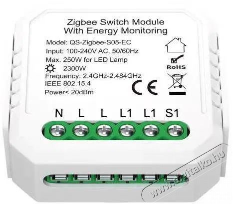 IMMAX NEO intelligens vez&eacute;rlő teljes&iacute;tm&eacute;nym&eacute;r&eacute;ssel V6 1 gombos Zigbee 3.0 V6 H&aacute;ztart&aacute;s / Otthon / K&uuml;lt&eacute;r - Okos otthon - Kieg&eacute;sz&iacute;tő - 522119