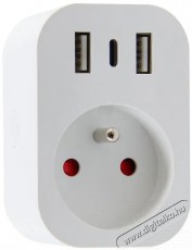 IMMAX NEO LITE Smart beltéri konnektor, E típus, 2× USB, 1× USB C , WiFi Háztartás / Otthon / Kültér - Okos otthon - Okos konnektor - 522122