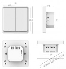 IMMAX NEO Smart 2 gombos kapcsoló WiFi, 230 V Háztartás / Otthon / Kültér - Okos otthon - Kiegészítő - 522135