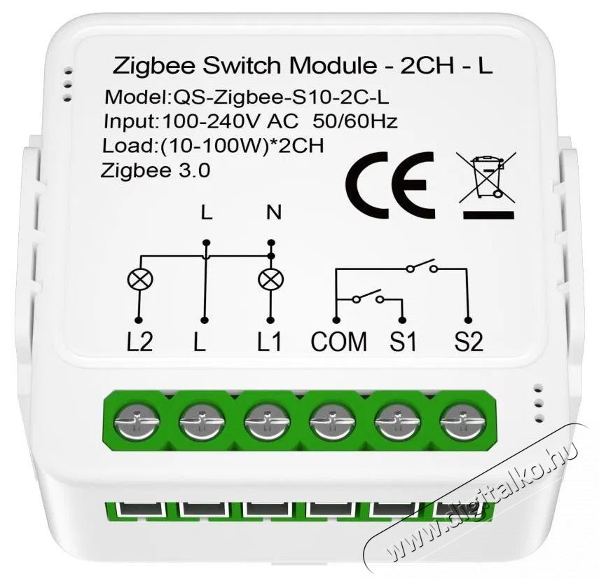 IMMAX NEO Smart vez&eacute;rlő (L) V8, 2 gombos, Zigbee 3.0 H&aacute;ztart&aacute;s / Otthon / K&uuml;lt&eacute;r - Okos otthon - Kieg&eacute;sz&iacute;tő - 522145