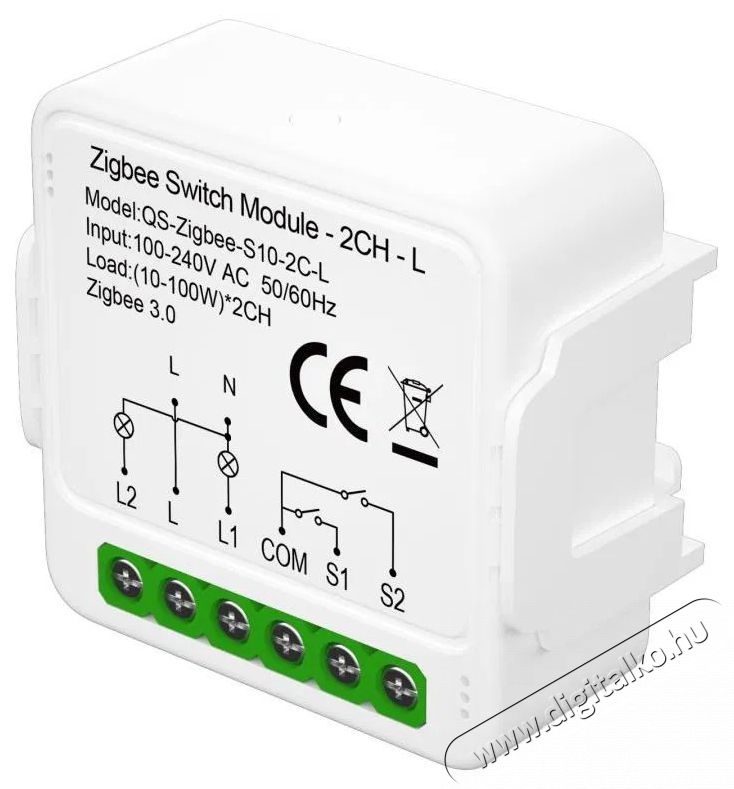 IMMAX NEO Smart vez&eacute;rlő (L) V8, 2 gombos, Zigbee 3.0 H&aacute;ztart&aacute;s / Otthon / K&uuml;lt&eacute;r - Okos otthon - Kieg&eacute;sz&iacute;tő - 522145