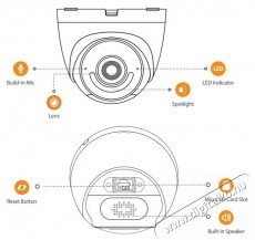 IMOU IPC-T26EP/2MP/2,8mm/kültéri/H265/IR30m/SD/mikrofon/IP wifi turret kamera Háztartás / Otthon / Kültér - Biztonságtechnika - Biztonsági kamera - 444669
