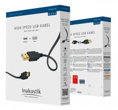 Inakustik 01070033 Premium 3m High Speed USB A - USB A Micro kábel Tv kiegészítők - Kábel / csatlakozó - USB kábel - 404791