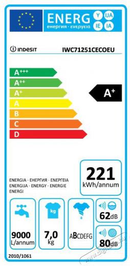 Indesit IWC 71251 C ECO (EU) mosógép Háztartás / Otthon / Kültér - Mosógép / szárítógép - Elöltöltős normál (60cm-ig) mosógép - 268334