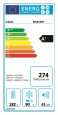Indesit BIAA-12PX Hűtőszekrény Konyhai termékek - Hűtő, fagyasztó (szabadonálló) - Alulfagyasztós kombinált hűtő - 280475
