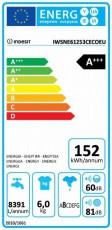 Indesit IWSNE 61253 C ECO EU mosógép Háztartás / Otthon / Kültér - Mosógép / szárítógép - Elöltöltős keskeny (45cm-ig) mosógép - 338867