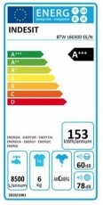 Indesit BTW L60300 EE/N felültöltős mosógép Háztartás / Otthon / Kültér - Mosógép / szárítógép - Felültöltős mosógép - 363306