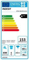 Indesit BTW D 61053 felültöltős mosógép Háztartás / Otthon / Kültér - Mosógép / szárítógép - Felültöltős mosógép - 339569