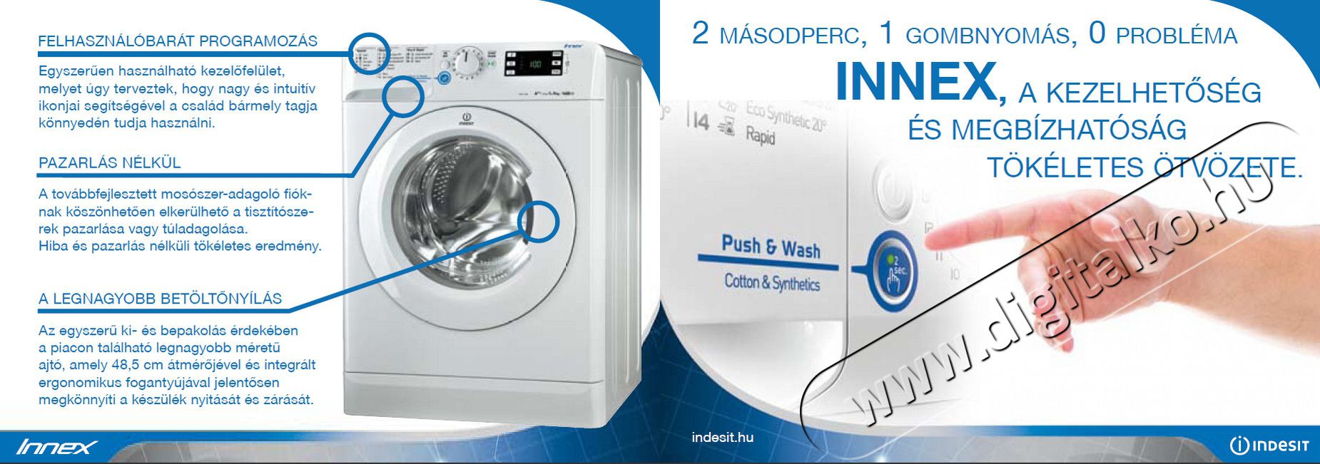 Indesit XWE-81283 XW/EU Mos&oacute;g&eacute;p H&aacute;ztart&aacute;s / Otthon / K&uuml;lt&eacute;r - Mos&oacute;g&eacute;p / sz&aacute;r&iacute;t&oacute;g&eacute;p - El&ouml;lt&ouml;ltős norm&aacute;l (60cm-ig) mos&oacute;g&eacute;p - 276515