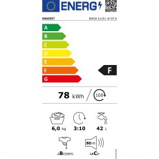 Indesit BWSA 61251 W EE N Elöltöltős mosógép Háztartás / Otthon / Kültér - Mosógép / szárítógép - Elöltöltős normál (60cm-ig) mosógép - 400055